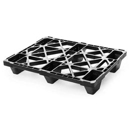 Kunststoff-Displaypalette – 800 x 600 x 130 mm – nestbar – Hochleistungs-PO-Kunststoff