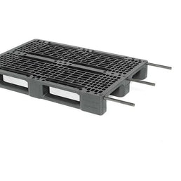 Verstärkte Kunststoffpalette – 1200 x 800 x 150 mm – Offenes Deck mit 3 Kufen – 900 kg Regallast
