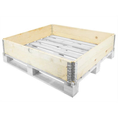 Holzpalettenrahmen – 1200 x 1000 x 200 mm – Neu – Faltbar mit 4 verzinkten Scharnieren – Ofengetrocknet und ISPM15-konform – Exportbereit