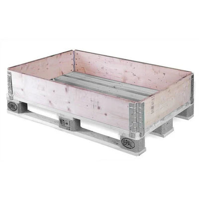 Holzpalettenrahmen – 1200 x 800 mm – Gebraucht – Faltbar und stapelbar mit 4 Scharnieren