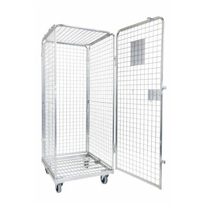 Anti-Theft Roll Container – 800x710x1800mm, Demountable with Metal Base & Plug-In Gates