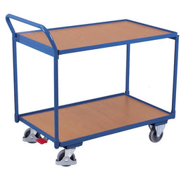 Tischwagen – 975x525x1010mm – 2 Böden – 250kg Tragkraft – Blau RAL 5010