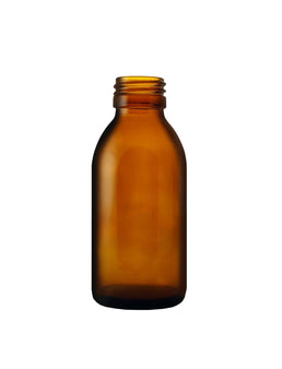 125 ml bernsteinfarbene Alpha-Glasflasche