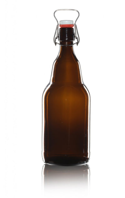2 Liter Bernsteinfarbener Flaschen-Growler mit Bügelverschluss