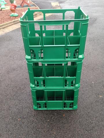 plastic milk crates