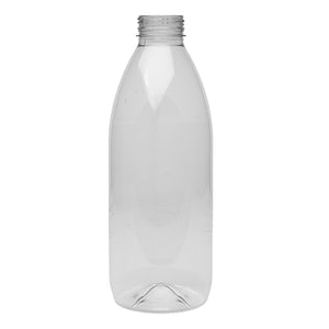 1000 ml Runde PET-Saftflasche – Klare rPET-Flasche mit 38-mm-Hals