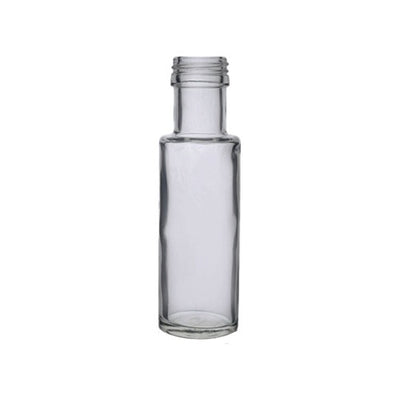 100ml Round Dorica Glass Bottle – Sauce & Dressing Bottle with 24mm R3 Black Cap