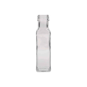 100ml eckige Marasca-Glasflasche – Öl- & Saucenflasche mit 31,5mm manipulationssicherem Verschluss