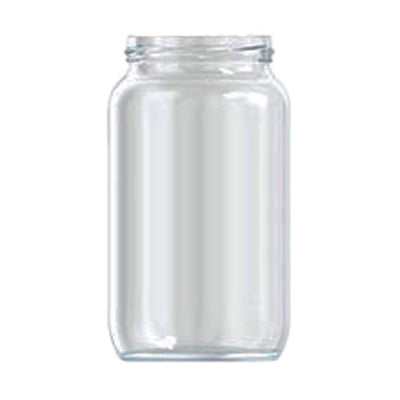 1050ml Round Jam Jar – Large Clear Glass Food Jar