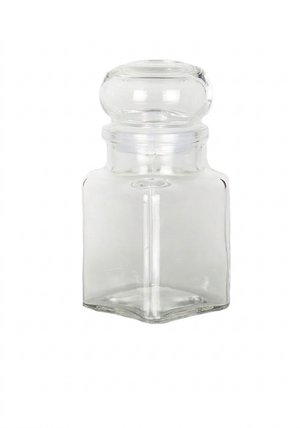 150ml Square Empty Glass Jar with Stopper Lid