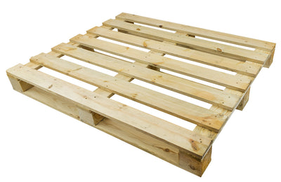 Bright Wooden Export Pallet 1200 x 1000 x 120mm | ISPM 15 Heat Treated 4-Way Entry Pallet