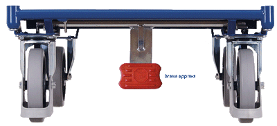 2 Shelf Tray Trolley with Brake – 250kg Capacity