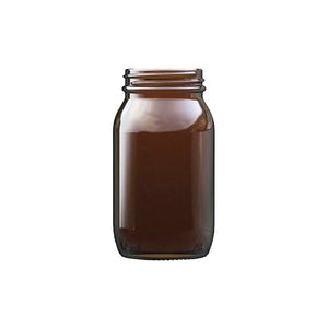 200 ml Bernsteinfarbene Pulverdose – UV-schutz Glasdose für Kosmetika & Pulver