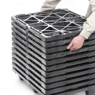 Nestable Plastic Display Pallet 800 x 600 x 130mm – Open Deck | 350kg Dynamic Load