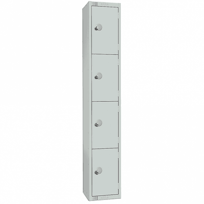 4 Door Contract Steel Locker with Cam - Key Lock, 300 x 300mm