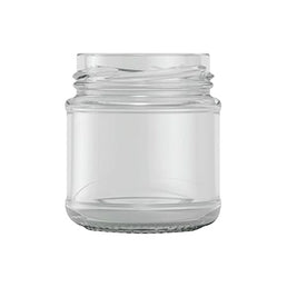 4oz Panelled Jam Jar (125ml) – Clear Glass Food Jar