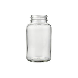 4oz (120ml) Clear Powder Jar – White Flint Glass Jar for Cosmetics & Beauty Products