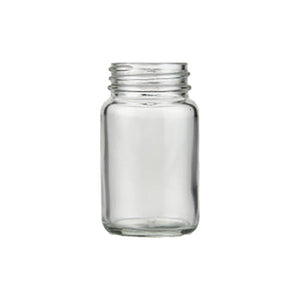 60 ml Klare Pulverdose – Weiße Flint-Glasdose für Kosmetika & Beauty-Produkte