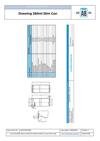 Aluminium Beverage Can – 250ml | Lightweight, Recyclable & Customisable