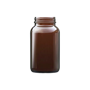 250ml / 8oz Bernsteinfarbenes leichtes Pulverglas – UV-schutzender Kosmetikbehälter