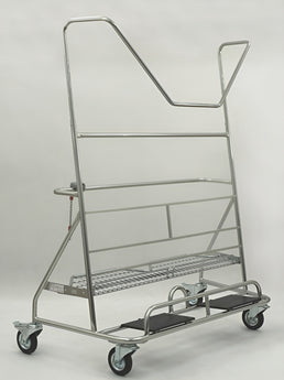 Plate Trolley Carry WP4BW with Shelf and Basket - Durable and Convenient