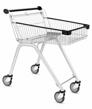 Avant 65 litre compact retail shopping trolley with castors and no toddler seat