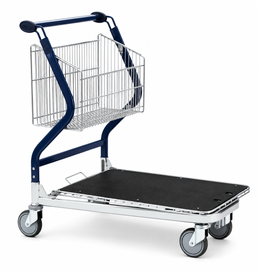 Vario 90S Transport Trolley – Foldable Basket Trolley with Plywood Platform