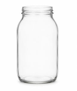 500ml Weißes Flintglas Pulverglas