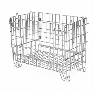 Folding Mesh Container 800 x 600 x 680mm – Stackable Wire Container | 400kg Capacity