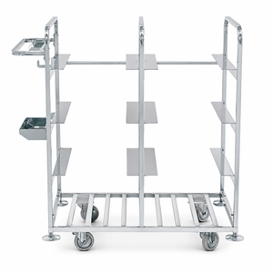 Metal Order Picking Cart – 8 Shelf Warehouse Trolley | 150kg Load Capacity