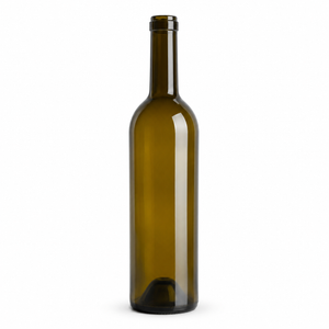 Bordelaise Alliance V2 75cl antique green glass bottle with cork finish