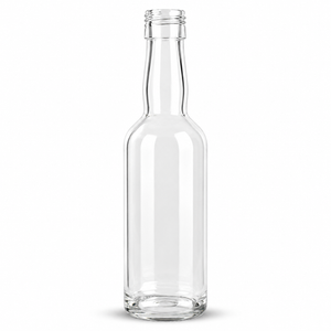 35cl clear flint glass bottle with 18mm DBVP screw cap finish and cylindrical profile