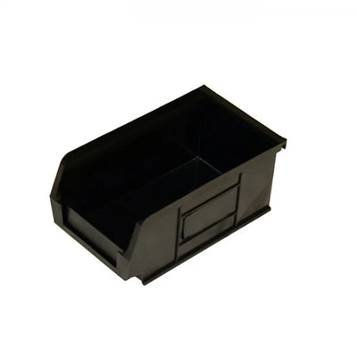 Recycled Black Semi-Open Fronted Containers | Eco-Friendly Small Parts Storage Bins