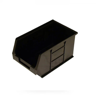 Recycled Black Semi-Open Fronted Containers | Eco-Friendly Small Parts Storage Bins