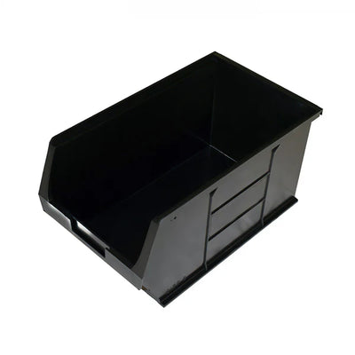 Recycled Black Semi-Open Fronted Containers | Eco-Friendly Small Parts Storage Bins