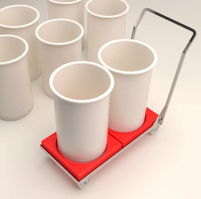 Double Dolly Trolley for 18L, 30L, 45L & 73L Stacking Bins – Compatible with 90L Nesting Bin & 90L Tapered Nesting Bin – Food Approved