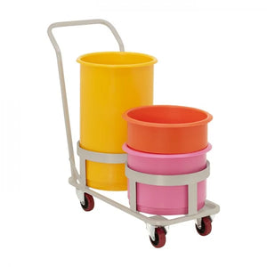 Dolly aus Edelstahl mit Griff – Für 18L, 30L, 45L & 73L Stapelbehälter – Für Lebensmittel zugelassen