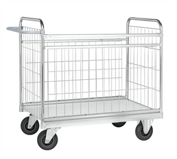 Galvanised Parcel Trolley with Detachable Sides – 1590 x 650 x 1025 mm – 300 kg Capacity