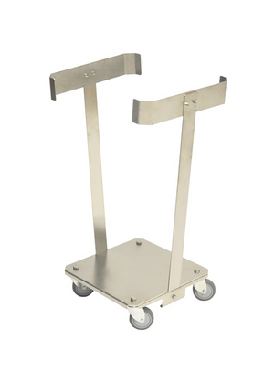 Edelstahl-Sackgestell – Vollständig verschweißt – C3 – 350 × 350 × 800 mm – Für 60-Liter-Säcke