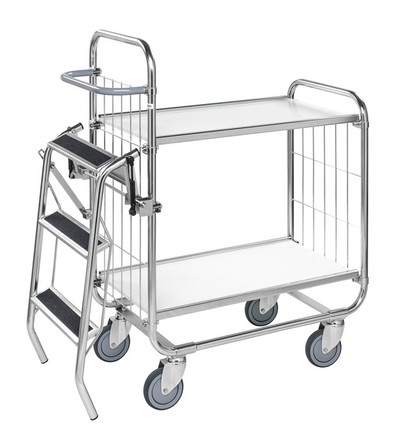 Series 8000 Shelving Trolley – Electrogalvanised – 250 kg Capacity (1395 × 470 × 1120 mm)