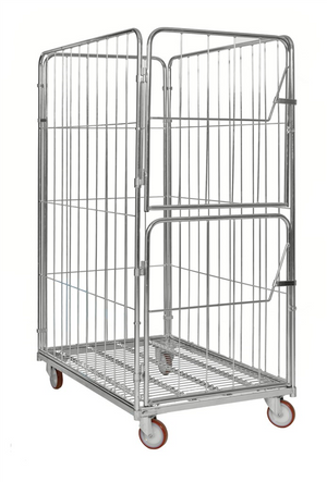 4-seitiger Rollcontainer mit 2 Türen – Tragfähigkeit 600 kg