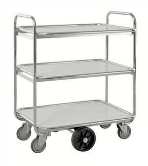 Kommissionierwagen – 3-stufig elektroverzinkt (900 mm) – Tragfähigkeit 300 kg