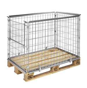 Elektroverzinkter Palettenrahmen mit Öffnung an der Schmalseite – Stapelbar – Für EUR-Palette 1200 × 800 mm – 1220 × 820 × 870 mm