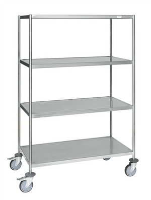 Vollverschweißter 4-stufiger Edelstahlwagen (ohne Griffe) – C3 (AISI 304) – 1075 × 575 × 1650 mm
