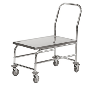 Flachbettwagen aus Edelstahl – C3 – 880 × 500 × 965 mm