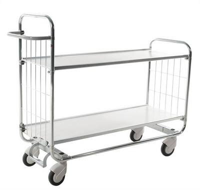 Series 8000 Shelving Trolley – Electrogalvanised Flex Cart with Central Lock – 250kg Capacity (1195 × 470 × 1120 mm)