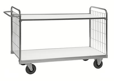 Regalwagen Serie 9000 – elektroverzinkt – Tragfähigkeit 300 kg (1590 × 650 × 1025 mm)