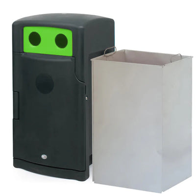 110 Litre External Bottle & Can Recycling Bin – Lockable MDPE Recycling Unit with Liner