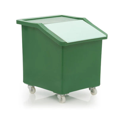 142 Litre Ingredients Trolley with Clear Flap Lid – Food Approved Mobile Storage Bin