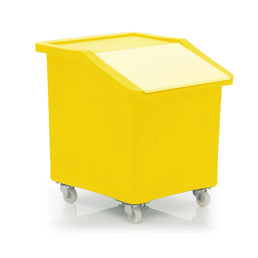 142 Litre Ingredients Trolley with Clear Flap Lid – Food Approved Mobile Storage Bin